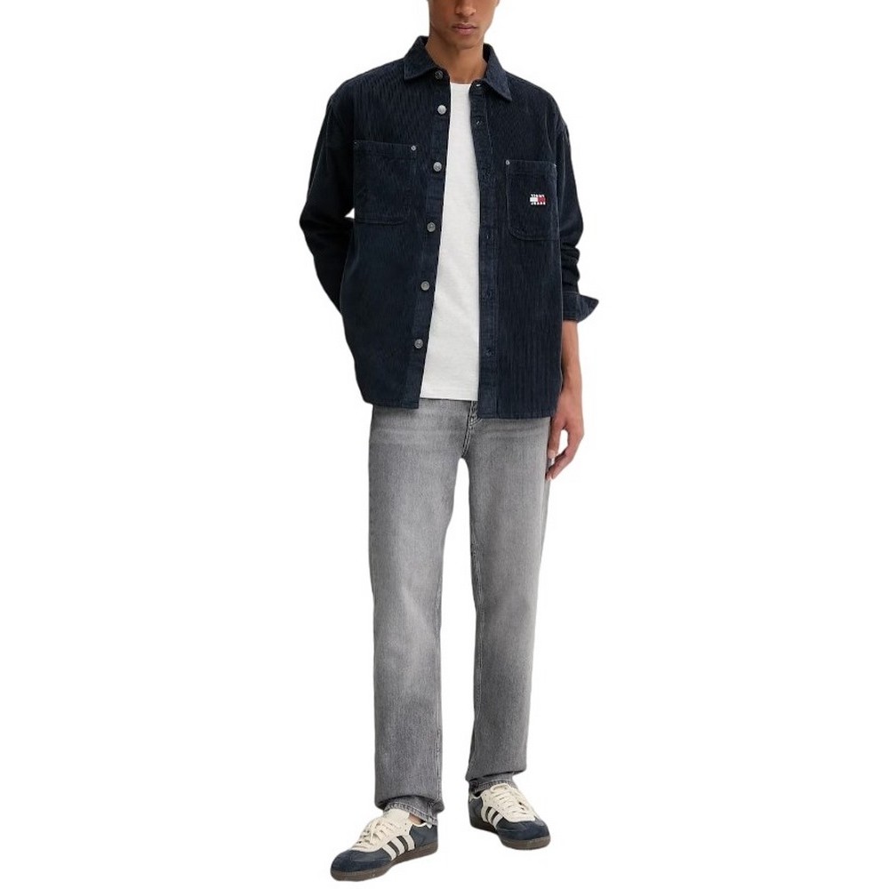 TOMMY JEANS RLX WASHED CORD SHIRT EXT ΠΟΥΚΑΜΙΣΟ ΑΝΔΡΙΚΟ DARK NAVY