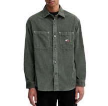 TOMMY JEANS RLX WASHED CORD SHIRT EXT ΠΟΥΚΑΜΙΣΟ ΑΝΔΡΙΚΟ GREEN