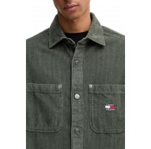 TOMMY JEANS RLX WASHED CORD SHIRT EXT ΠΟΥΚΑΜΙΣΟ ΑΝΔΡΙΚΟ GREEN