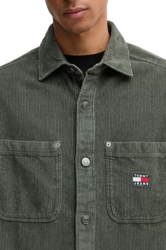 TOMMY JEANS RLX WASHED CORD SHIRT EXT ΠΟΥΚΑΜΙΣΟ ΑΝΔΡΙΚΟ GREEN
