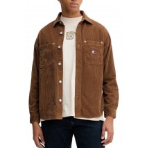 TOMMY JEANS RLX WASHED CORD SHIRT EXT ΠΟΥΚΑΜΙΣΟ ΑΝΔΡΙΚΟ BROWN
