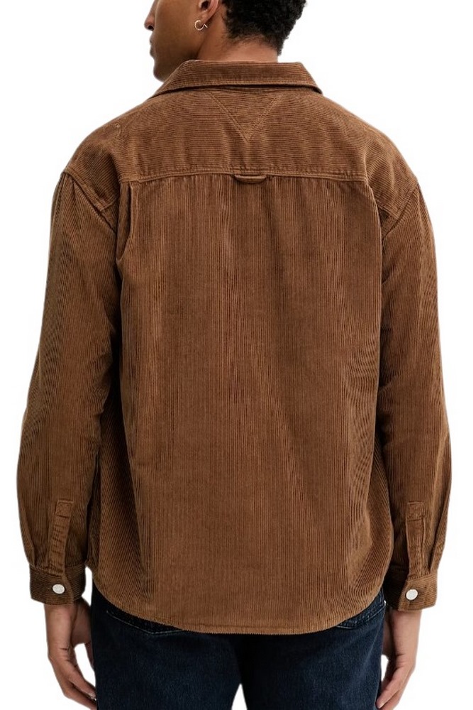 TOMMY JEANS RLX WASHED CORD SHIRT EXT ΠΟΥΚΑΜΙΣΟ ΑΝΔΡΙΚΟ BROWN