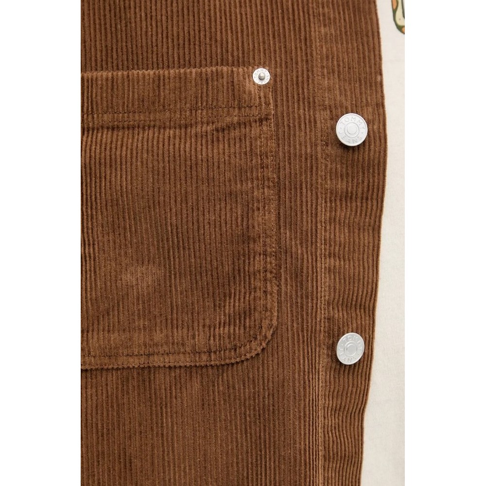 TOMMY JEANS RLX WASHED CORD SHIRT EXT ΠΟΥΚΑΜΙΣΟ ΑΝΔΡΙΚΟ BROWN