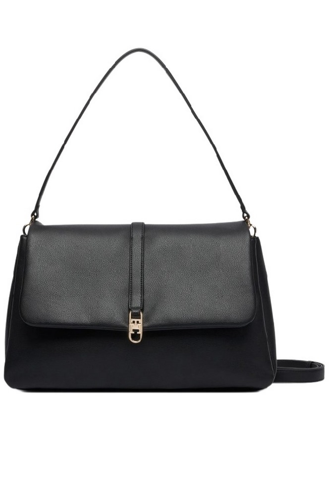 TOMMY HILFIGER LIBRE SATCHEL ΤΣΑΝΤΑ ΓΥΝΑΙΚΕΙΑ BLACK