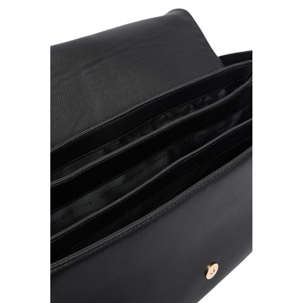 TOMMY HILFIGER LIBRE SATCHEL ΤΣΑΝΤΑ ΓΥΝΑΙΚΕΙΑ BLACK