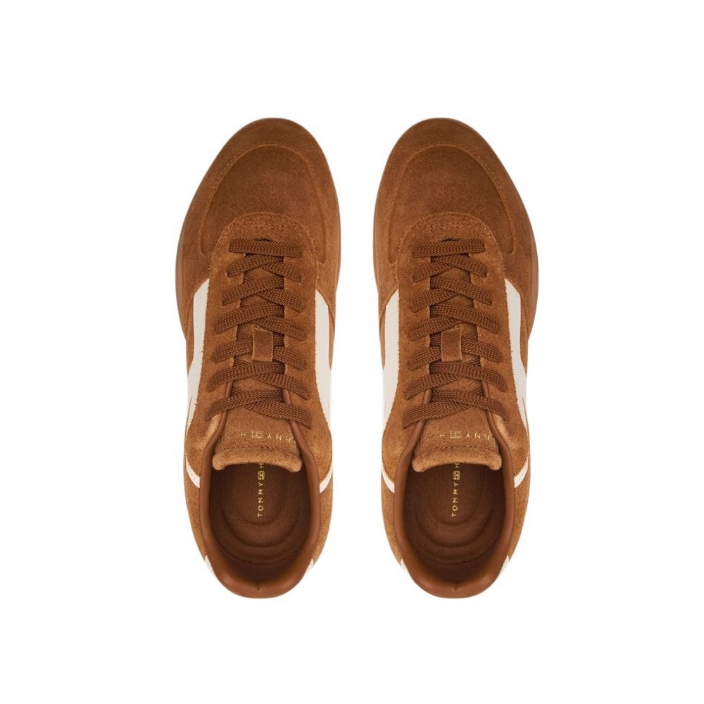TOMMY HILFIGER VINTAGE LOW RUNNER SUEDE ΠΑΠΟΥΤΣΙ ΓΥΝΑΙΚΕΙΟ CARAMEL