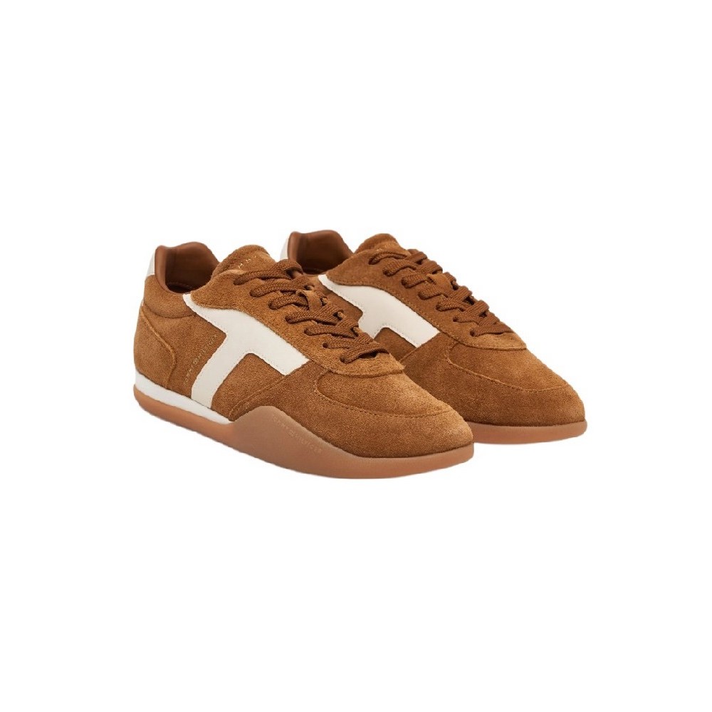 TOMMY HILFIGER VINTAGE LOW RUNNER SUEDE ΠΑΠΟΥΤΣΙ ΓΥΝΑΙΚΕΙΟ CARAMEL