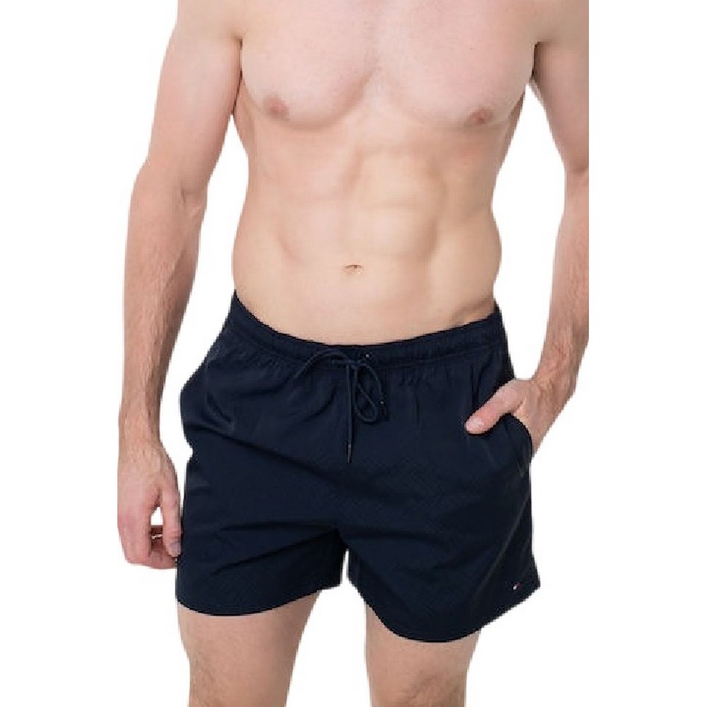 TOMMY HILFIGER MEDIUM DRAWSTRING JACQUARD ΜΑΓΙΟ ΑΝΔΡΙΚΟ DEEP NAVY