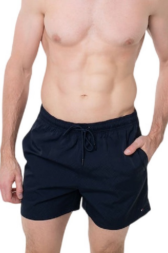 TOMMY HILFIGER MEDIUM DRAWSTRING JACQUARD ΜΑΓΙΟ ΑΝΔΡΙΚΟ DEEP NAVY