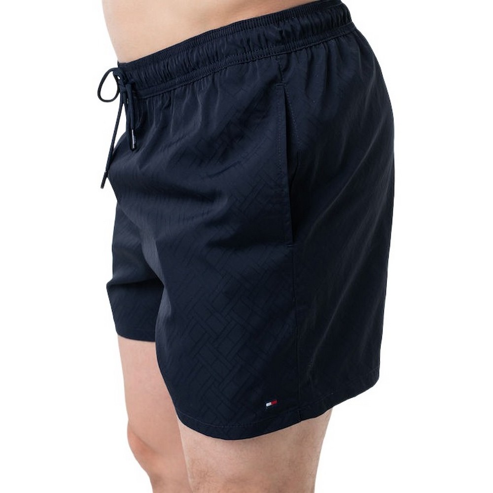 TOMMY HILFIGER MEDIUM DRAWSTRING JACQUARD ΜΑΓΙΟ ΑΝΔΡΙΚΟ DEEP NAVY