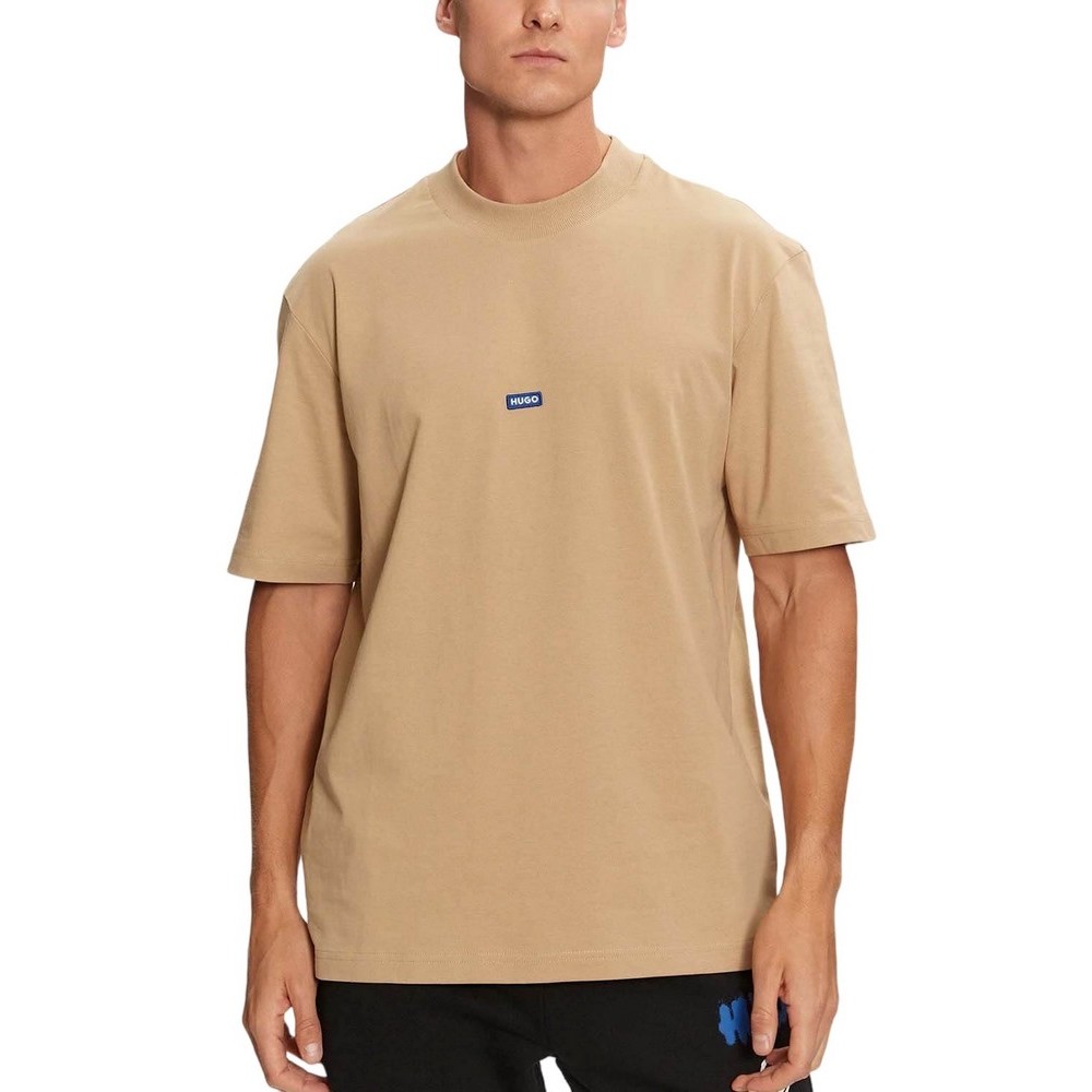 HUGO BOSS JERSEY NIEROS T-SHIRT ΜΠΛΟΥΖΑ ΑΝΔΡΙΚΗ BEIGE