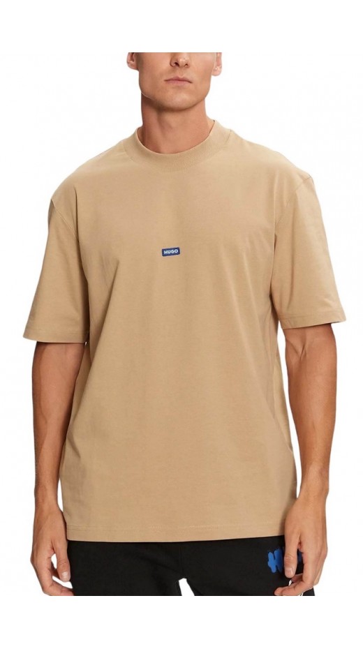 HUGO BOSS JERSEY NIEROS T-SHIRT ΜΠΛΟΥΖΑ ΑΝΔΡΙΚΗ BEIGE