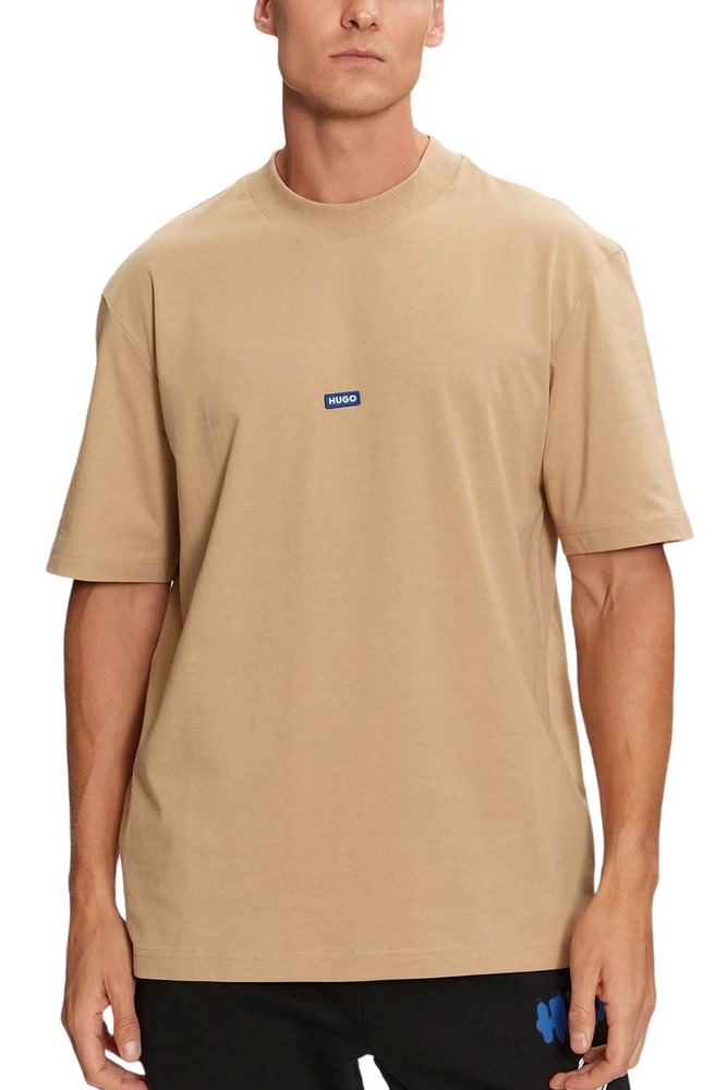 HUGO BOSS JERSEY NIEROS T-SHIRT ΜΠΛΟΥΖΑ ΑΝΔΡΙΚΗ BEIGE