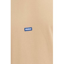 HUGO BOSS JERSEY NIEROS T-SHIRT ΜΠΛΟΥΖΑ ΑΝΔΡΙΚΗ BEIGE