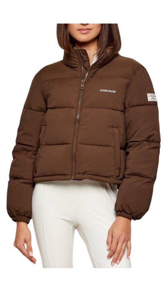GUESS JEANS REG LENGHT PUFFER JKT ΜΠΟΥΦΑΝ ΓΥΝΑΙΚΕΙΟ BROWN