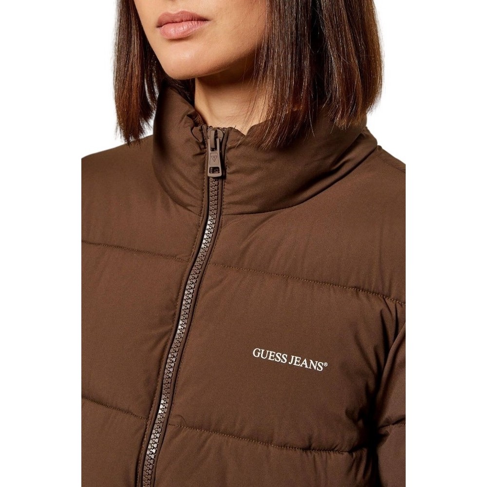 GUESS JEANS REG LENGHT PUFFER JKT ΜΠΟΥΦΑΝ ΓΥΝΑΙΚΕΙΟ BROWN