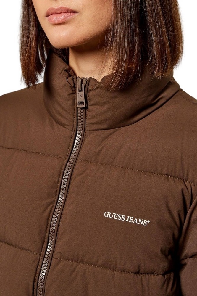GUESS JEANS REG LENGHT PUFFER JKT ΜΠΟΥΦΑΝ ΓΥΝΑΙΚΕΙΟ BROWN