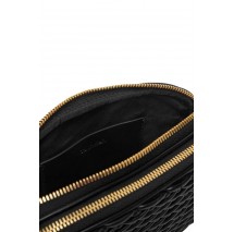CALVIN KLEIN PLEATED DOUBLE ZIP CAMERA BAG ΤΣΑΝΤΑ ΓΥΝΑΙΚΕΙΑ BLACK
