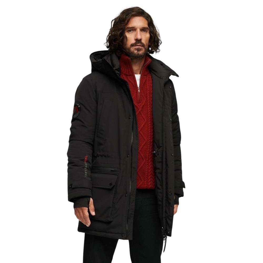 SUPERDRY CITY PADDED PARKA JACKET ΜΠΟΥΦΑΝ ΑΝΔΡΙΚΟ BLACK