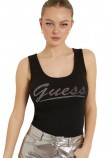 GUESS LOGO TANK TOP ΤΟΠ ΜΠΛΟΥΖΑ ΓΥΝΑΙΚΕΙΑ BLACK