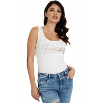 GUESS LOGO TANK TOP ΤΟΠ ΜΠΛΟΥΖΑ ΓΥΝΑΙΚΕΙΑ WHITE