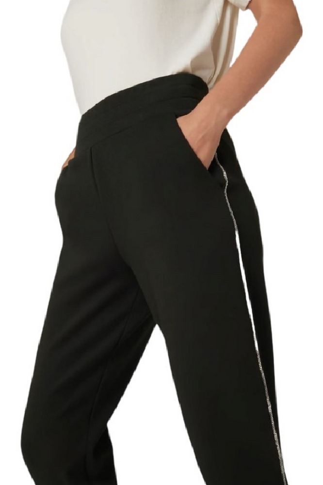 GUESS CHAIN SWEAT PANTS ΠΑΝΤΕΛΟΝΙ ΦΟΡΜΑΣ ΓΥΝΑΙΚΕΙΟ BLACK