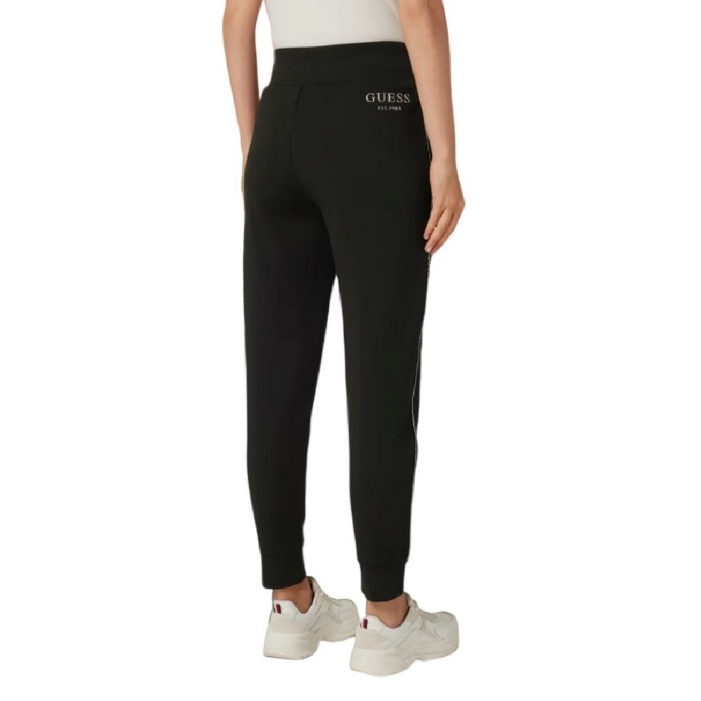 GUESS CHAIN SWEAT PANTS ΠΑΝΤΕΛΟΝΙ ΦΟΡΜΑΣ ΓΥΝΑΙΚΕΙΟ BLACK