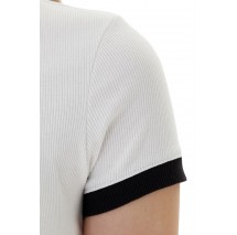 TOMMY JEANS SLIM SH BADGE RIB EXT T-SHIRT ΜΠΛΟΥΖΑ ΓΥΝΑΙΚΕΙΑ ECRU