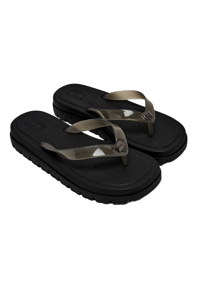 TOMMY JEANS  CLEATED JELLY SUMMER SANDAL ΠΑΝΤΟΦΛΑ ΓΥΝΑΙΚΕΙΑ BLACK