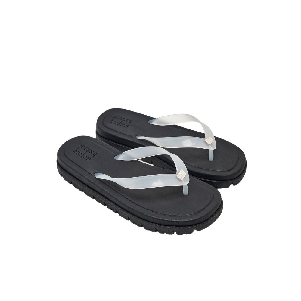 TOMMY JEANS  CLEATED JELLY SUMMER SANDAL ΠΑΝΤΟΦΛΑ ΓΥΝΑΙΚΕΙΑ ECRU