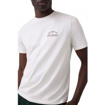 GUESS STAN CN T-SHIRT ΜΠΛΟΥΖΑ ΑΝΔΡΙΚΗ OFF WHITE