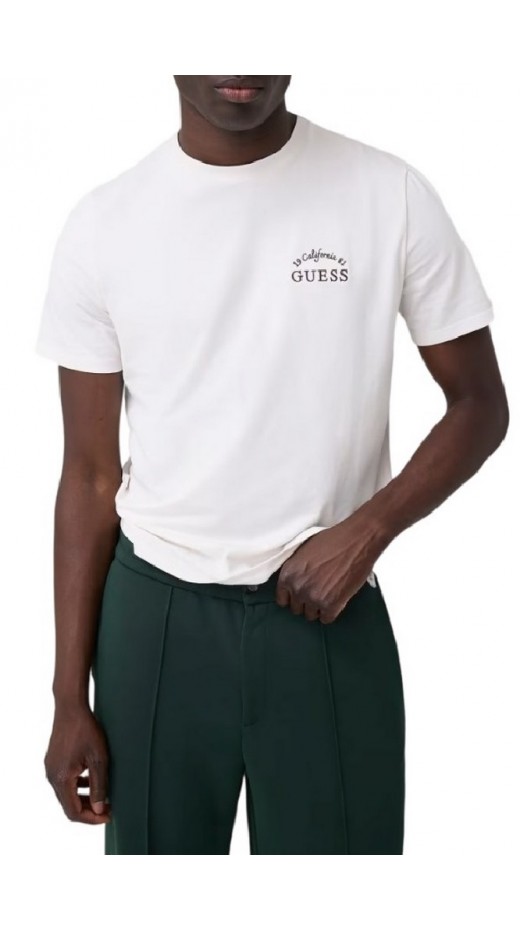 GUESS STAN CN T-SHIRT ΜΠΛΟΥΖΑ ΑΝΔΡΙΚΗ OFF WHITE