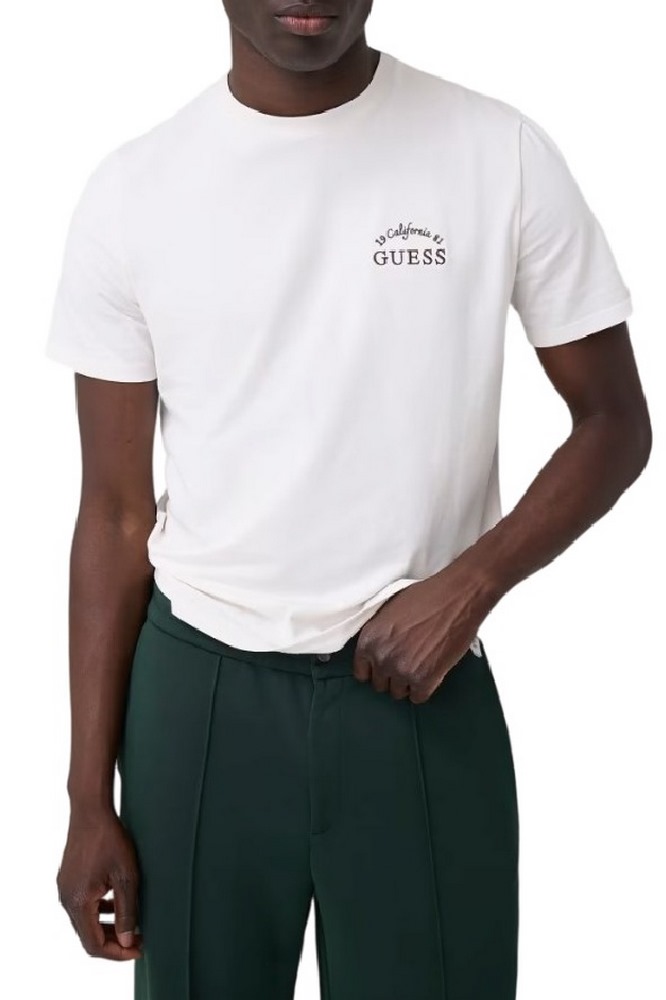 GUESS STAN CN T-SHIRT ΜΠΛΟΥΖΑ ΑΝΔΡΙΚΗ OFF WHITE