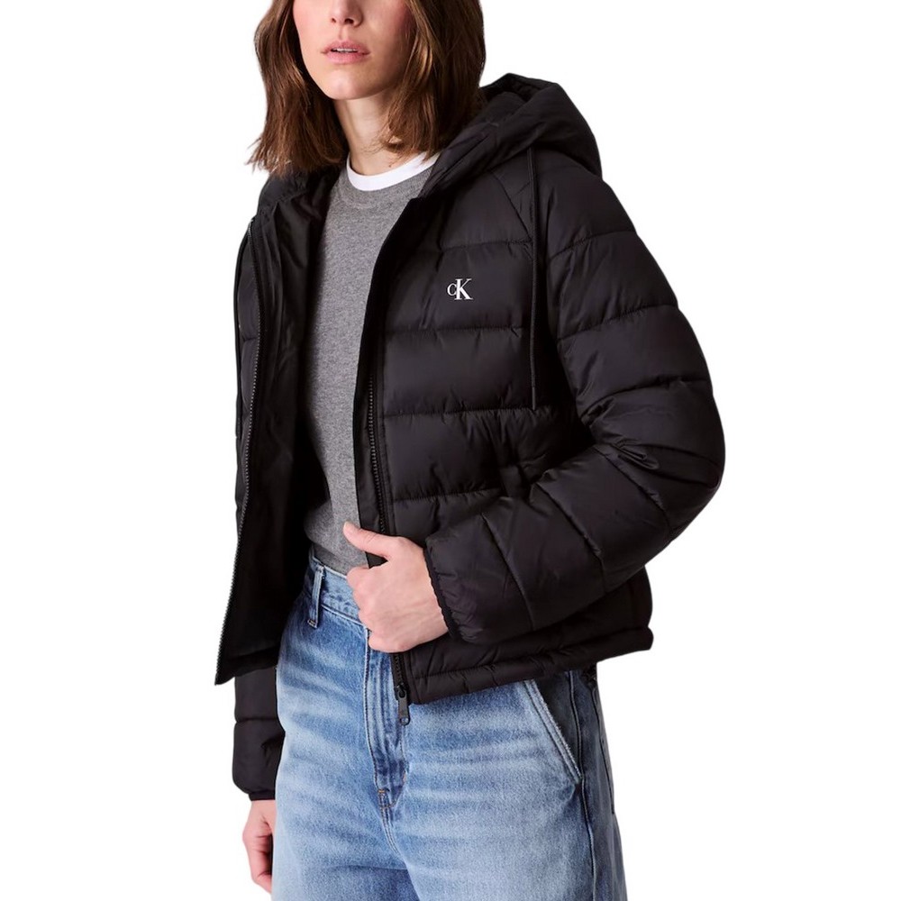 CALVIN KLEIN JEANS LIGHTWEIGHT LOGO PUFFER ΜΠΟΥΦΑΝ ΓΥΝΑΙΚΕΙΟ BLACK