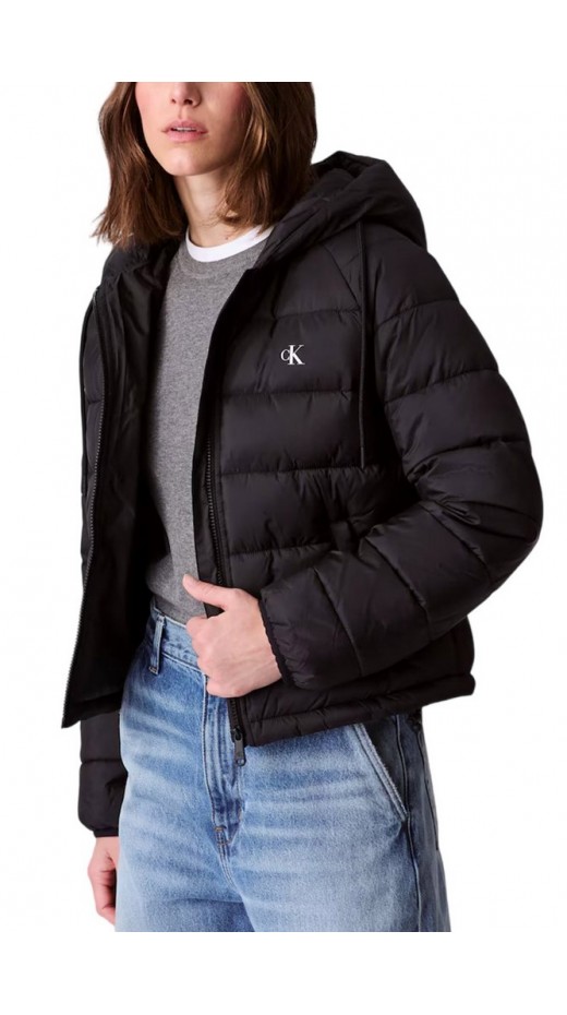 CALVIN KLEIN JEANS LIGHTWEIGHT LOGO PUFFER ΜΠΟΥΦΑΝ ΓΥΝΑΙΚΕΙΟ BLACK