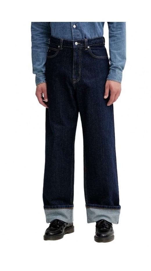 TOMMY JEANS BAGGY TURN UP ΠΑΝΤΕΛΟΝΙ ΑΝΔΡΙΚΟ DENIM DARK