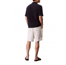 CALVIN KLEIN JEANS HD COTTON WAFFLE CAMP SHIRT ΠΟΥΚΑΜΙΣΟ ΑΝΔΡΙΚΟ BLACK