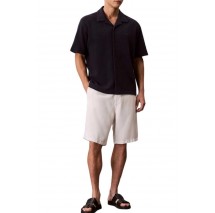 CALVIN KLEIN JEANS HD COTTON WAFFLE CAMP SHIRT ΠΟΥΚΑΜΙΣΟ ΑΝΔΡΙΚΟ BLACK