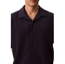 CALVIN KLEIN JEANS HD COTTON WAFFLE CAMP SHIRT ΠΟΥΚΑΜΙΣΟ ΑΝΔΡΙΚΟ BLACK