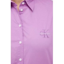 CALVIN KLEIN JEANS MONOLOGO RELAXED SHIRT ΠΟΥΚΑΜΙΣΟ ΓΥΝΑΙΚΕΙΟ PURPLE