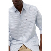 TOMMY JEANS REG STRIPE OXFORD SHIRT EXT ΠΟΥΚΑΜΙΣΟ ΑΝΔΡΙΚΟ BLUE