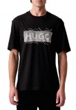 HUGO BOSS NAXTER JERSEY T-SHIRT ΜΠΛΟΥΖΑ ΑΝΔΡΙΚΗ BLACK/BLACK