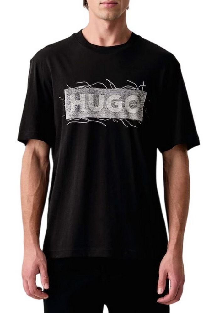 HUGO BOSS NAXTER JERSEY T-SHIRT ΜΠΛΟΥΖΑ ΑΝΔΡΙΚΗ BLACK/BLACK