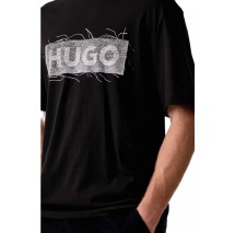 HUGO BOSS NAXTER JERSEY T-SHIRT ΜΠΛΟΥΖΑ ΑΝΔΡΙΚΗ BLACK/BLACK