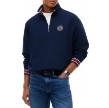 TOMMY JEANS RLX CREST QZ ΜΠΛΟΥΖΑ ΦΟΥΤΕΡ ΑΝΔΡΙΚΗ NAVY
