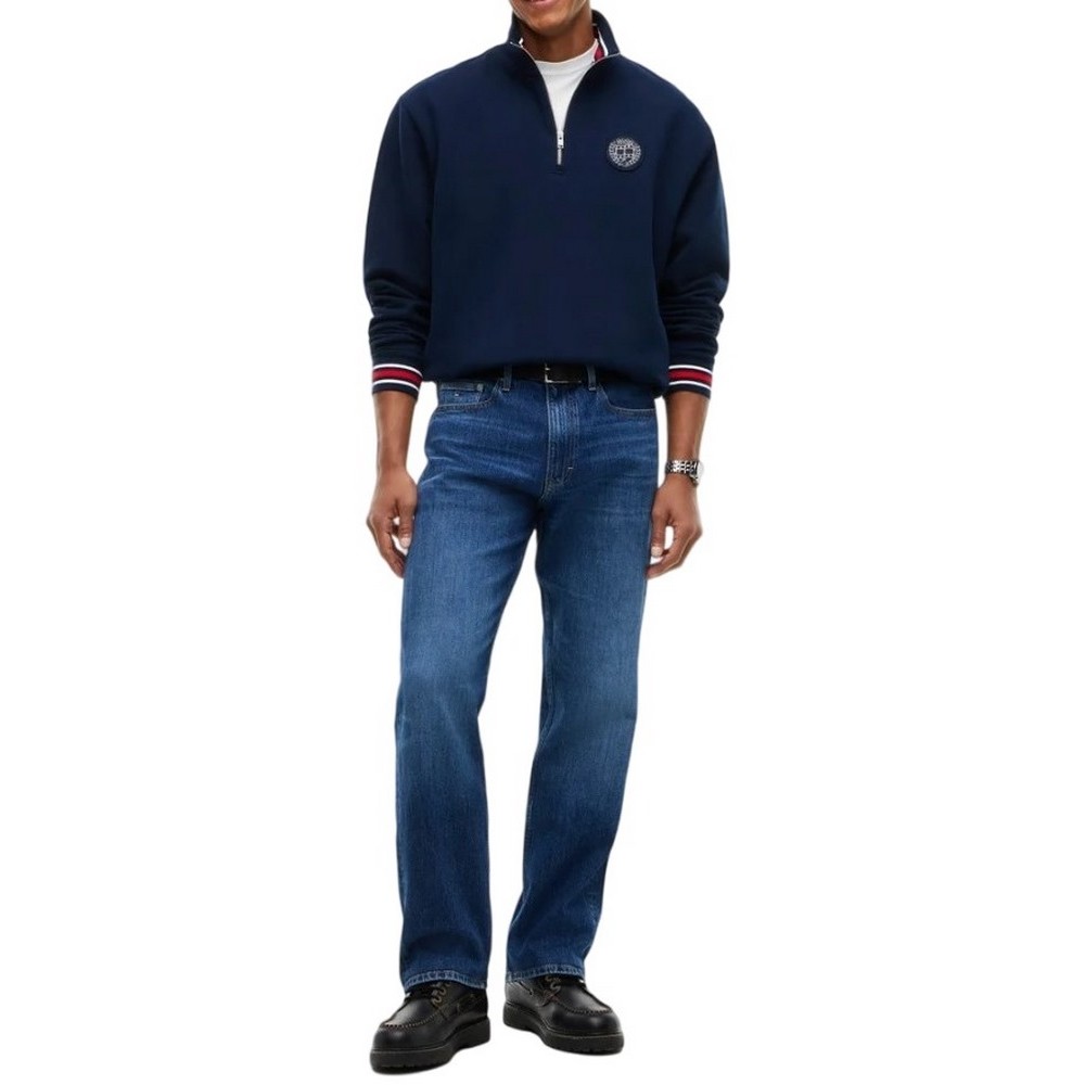 TOMMY JEANS RLX CREST QZ ΜΠΛΟΥΖΑ ΦΟΥΤΕΡ ΑΝΔΡΙΚΗ NAVY