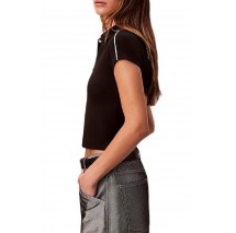 CALVIN KLEIN JEANS SS PUNTO MILANO SHRUNKEN POLO T-SHIRT ΜΠΛΟΥΖΑ ΓΥΝΑΙΚΕΙΑ BLACK