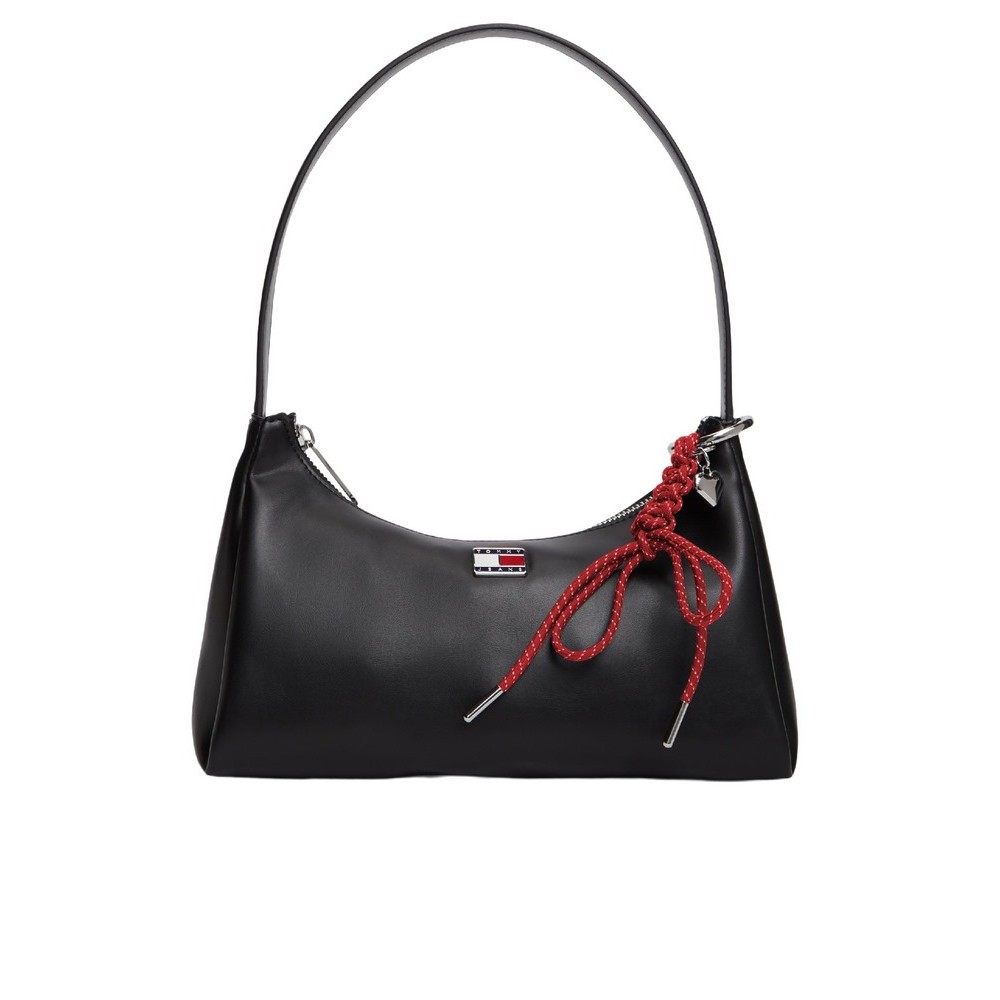 TOMMY JEANS CITY CHARM SHOULDER BAG ΤΣΑΝΤΑ ΓΥΝΑΙΚΕΙΑ BLACK