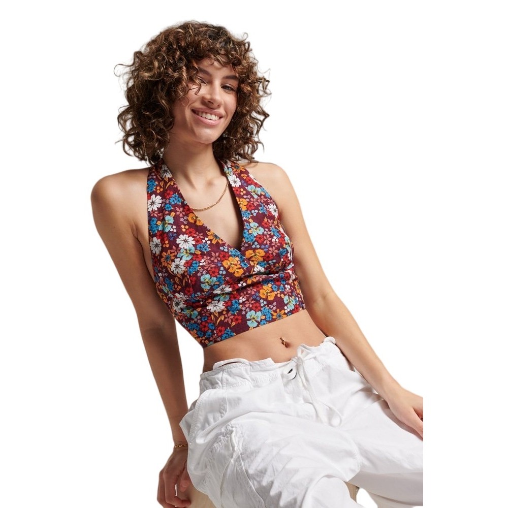 SUPERDRY VINTAGE HALTER TOP ΓΥΝΑΙΚΕΙΟ FLORAL