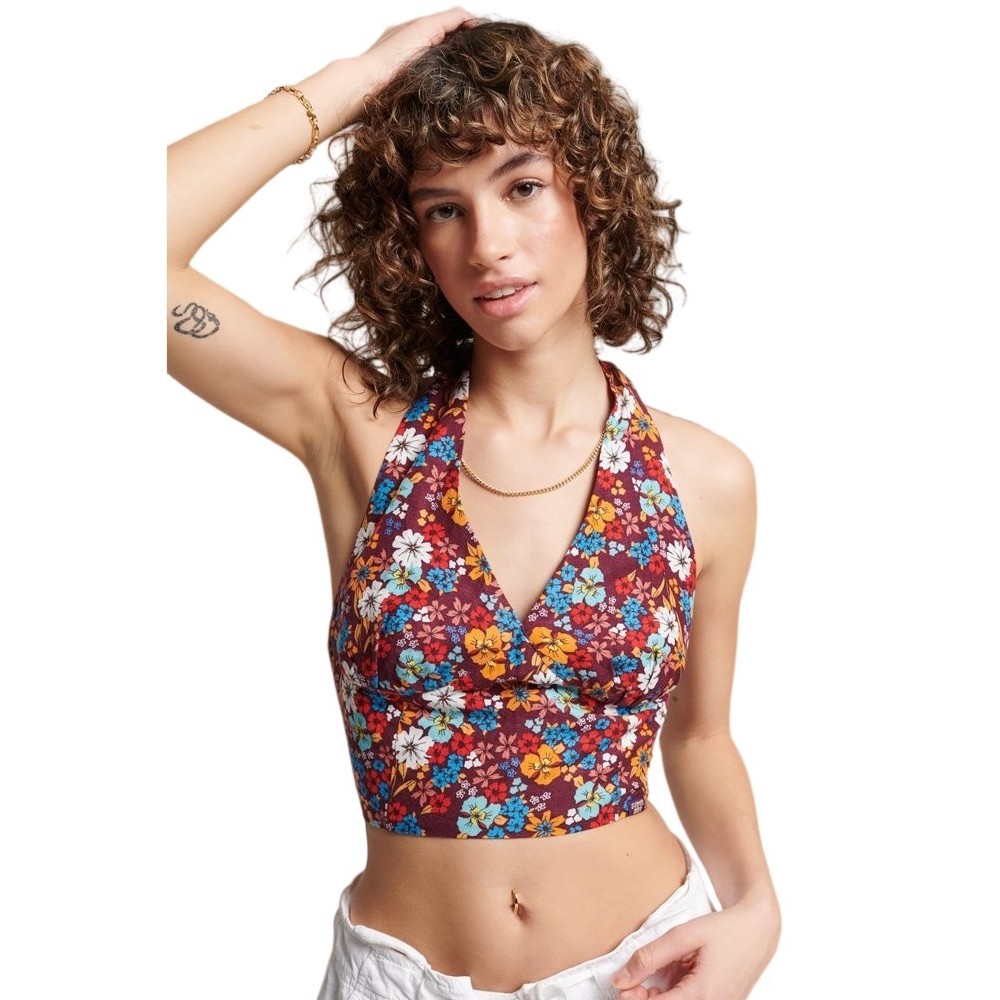 SUPERDRY VINTAGE HALTER TOP ΓΥΝΑΙΚΕΙΟ FLORAL